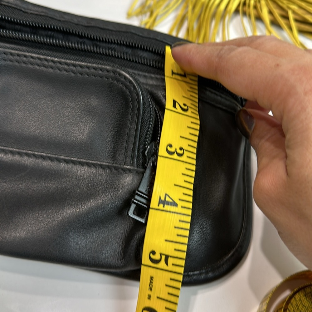 Tumi Black Leather Crossbody Belt Bag - Picture 8 of 8